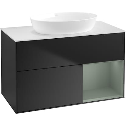 Tvättställsskåp Villeroy & Boch Finion med 2 Lådor Hylla och Bänkskiva för Fristående Tvättställ från Artis & Collaro