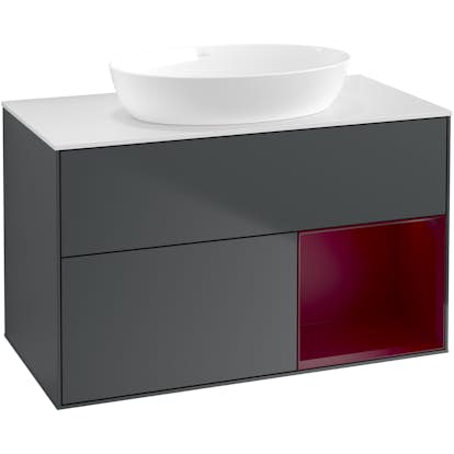 Tvättställsskåp Villeroy & Boch Finion med 2 Lådor Hylla och Bänkskiva för Fristående Tvättställ från Artis & Collaro