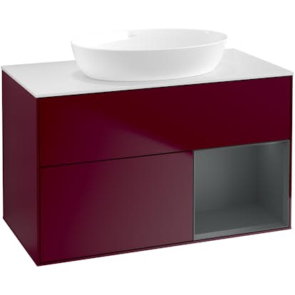 Tvättställsskåp Villeroy & Boch Finion med 2 Lådor Hylla och Bänkskiva för Fristående Tvättställ från Artis & Collaro