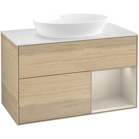 Tvättställsskåp Villeroy & Boch Finion med 2 Lådor Hylla och Bänkskiva för Fristående Tvättställ från Artis & Collaro