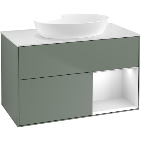 Tvättställsskåp Villeroy & Boch Finion med 2 Lådor Hylla och Bänkskiva för Fristående Tvättställ från Artis & Collaro