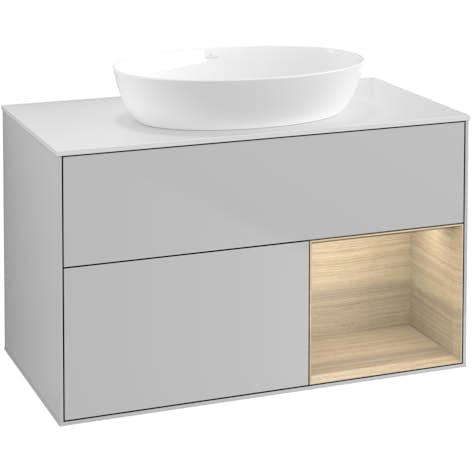 Tvättställsskåp Villeroy & Boch Finion med 2 Lådor Hylla och Bänkskiva för Fristående Tvättställ från Artis & Collaro