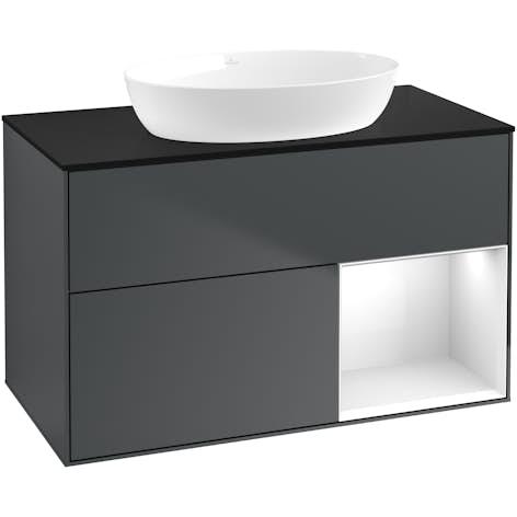 Tvättställsskåp Villeroy & Boch Finion med 2 Lådor Hylla och Bänkskiva för Fristående Tvättställ från Artis & Collaro