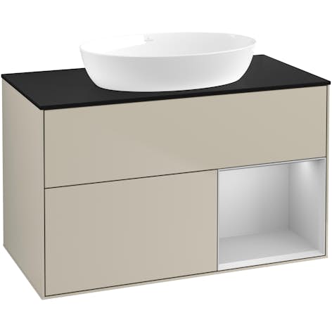 Tvättställsskåp Villeroy & Boch Finion med 2 Lådor Hylla och Bänkskiva för Fristående Tvättställ från Artis & Collaro