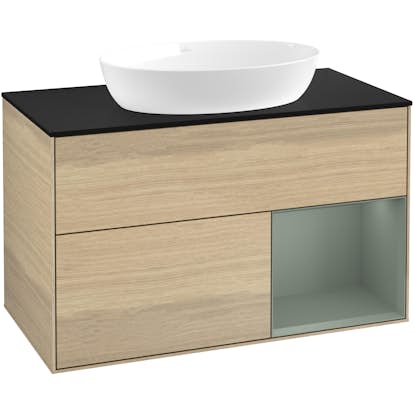 Tvättställsskåp Villeroy & Boch Finion med 2 Lådor Hylla och Bänkskiva för Fristående Tvättställ från Artis & Collaro