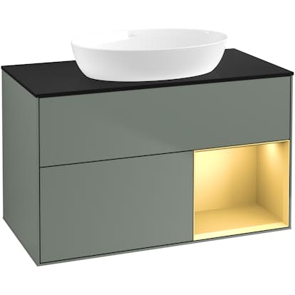 Tvättställsskåp Villeroy & Boch Finion med 2 Lådor Hylla och Bänkskiva för Fristående Tvättställ från Artis & Collaro