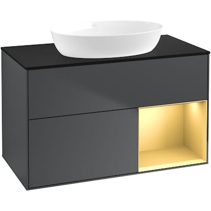 Tvättställsskåp Villeroy & Boch Finion med 2 Lådor Hylla och Bänkskiva för Fristående Tvättställ från Artis & Collaro
