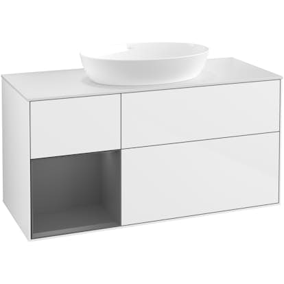 Tvättställsskåp Villeroy & Boch Finion med 3 Lådor Hylla och Bänkskiva för Fristående Tvättställ från Artis & Collaro