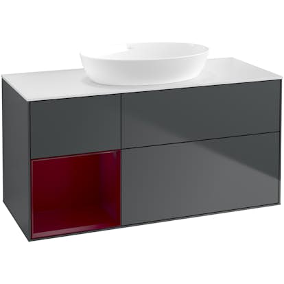 Tvättställsskåp Villeroy & Boch Finion med 3 Lådor Hylla och Bänkskiva för Fristående Tvättställ från Artis & Collaro