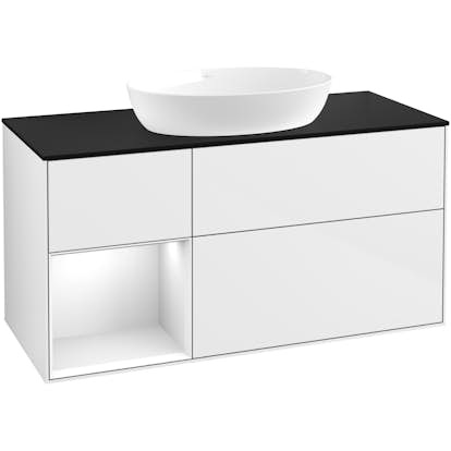 Tvättställsskåp Villeroy & Boch Finion med 3 Lådor Hylla och Bänkskiva för Fristående Tvättställ från Artis & Collaro