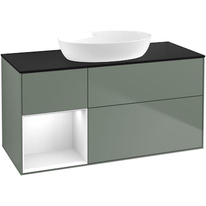 Tvättställsskåp Villeroy & Boch Finion med 3 Lådor Hylla och Bänkskiva för Fristående Tvättställ från Artis & Collaro