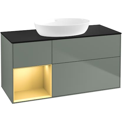 Tvättställsskåp Villeroy & Boch Finion med 3 Lådor Hylla och Bänkskiva för Fristående Tvättställ från Artis & Collaro