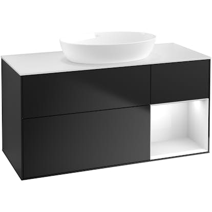 Tvättställsskåp Villeroy & Boch Finion med 3 Lådor Hylla och Bänkskiva för Fristående Tvättställ från Artis & Collaro