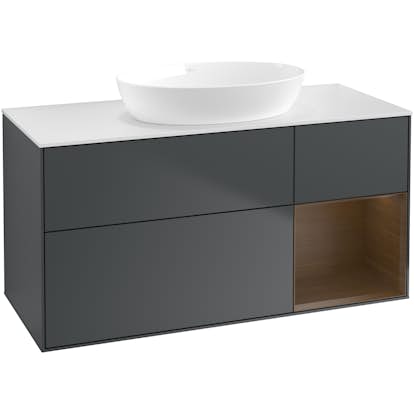 Tvättställsskåp Villeroy & Boch Finion med 3 Lådor Hylla och Bänkskiva för Fristående Tvättställ från Artis & Collaro