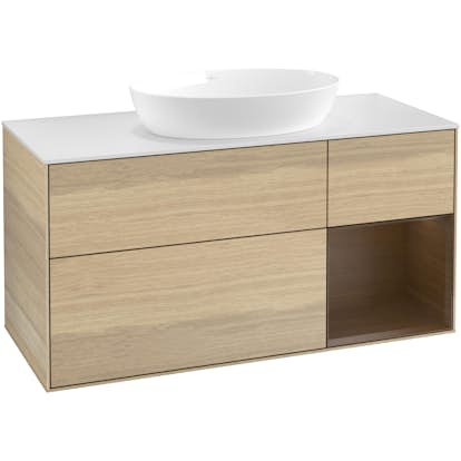 Tvättställsskåp Villeroy & Boch Finion med 3 Lådor Hylla och Bänkskiva för Fristående Tvättställ från Artis & Collaro