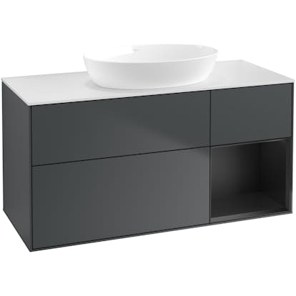 Tvättställsskåp Villeroy & Boch Finion med 3 Lådor Hylla och Bänkskiva för Fristående Tvättställ från Artis & Collaro