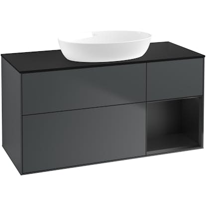 Tvättställsskåp Villeroy & Boch Finion med 3 Lådor Hylla och Bänkskiva för Fristående Tvättställ från Artis & Collaro
