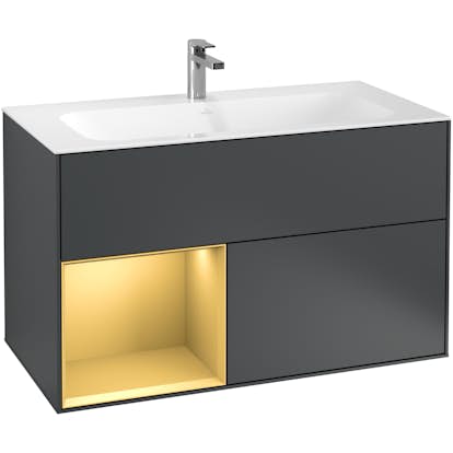 Tvättställsskåp Villeroy & Boch Finion med 2 Lådor och Hylla för Inbyggt Tvättställ