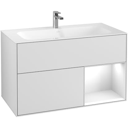 Tvättställsskåp Villeroy & Boch Finion med 2 Lådor och Hylla för Inbyggt Tvättställ