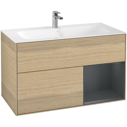 Tvättställsskåp Villeroy & Boch Finion med 2 Lådor och Hylla för Inbyggt Tvättställ