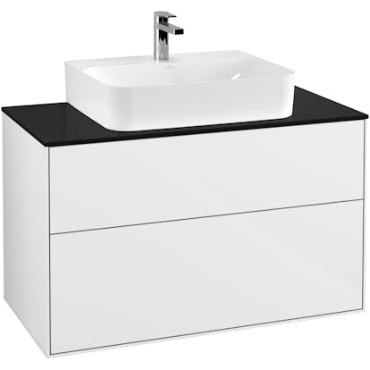 Tvättställsskåp Villeroy & Boch Finion med 2 Lådor och Bänkskiva för Centrerat Tvättställ