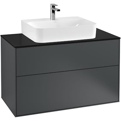 Tvättställsskåp Villeroy & Boch Finion med 2 Lådor och Bänkskiva för Centrerat Tvättställ