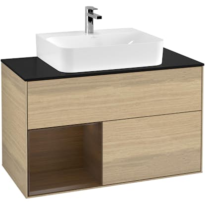 Tvättställsskåp Villeroy & Boch Finion med 2 Lådor Hylla och Bänkskiva för Centrerat Tvättställ