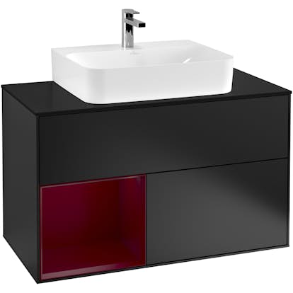 Tvättställsskåp Villeroy & Boch Finion med 2 Lådor Hylla och Bänkskiva för Centrerat Tvättställ