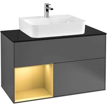 Tvättställsskåp Villeroy & Boch Finion med 2 Lådor Hylla och Bänkskiva för Centrerat Tvättställ