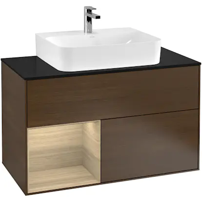 Tvättställsskåp Villeroy & Boch Finion med 2 Lådor Hylla och Bänkskiva för Centrerat Tvättställ