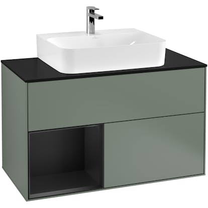 Tvättställsskåp Villeroy & Boch Finion med 2 Lådor Hylla och Bänkskiva för Centrerat Tvättställ