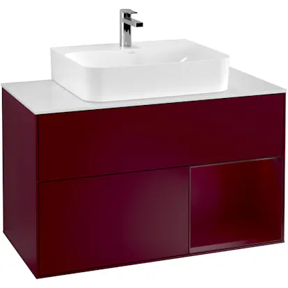 Tvättställsskåp Villeroy & Boch Finion med 2 Lådor Hylla och Bänkskiva för Centrerat Tvättställ