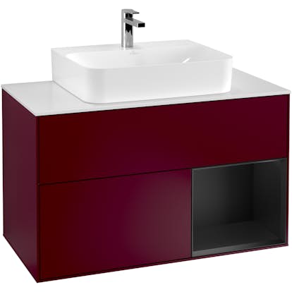 Tvättställsskåp Villeroy & Boch Finion med 2 Lådor Hylla och Bänkskiva för Centrerat Tvättställ