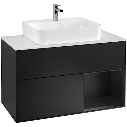 Tvättställsskåp Villeroy & Boch Finion med 2 Lådor Hylla och Bänkskiva för Centrerat Tvättställ