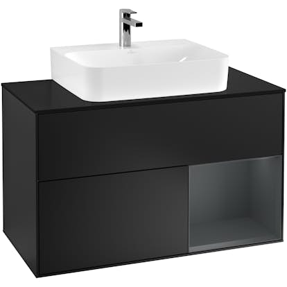 Tvättställsskåp Villeroy & Boch Finion med 2 Lådor Hylla och Bänkskiva för Centrerat Tvättställ