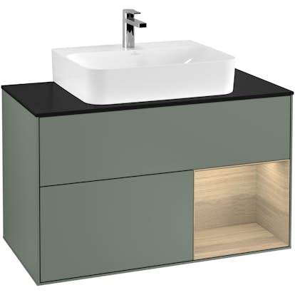 Tvättställsskåp Villeroy & Boch Finion med 2 Lådor Hylla och Bänkskiva för Centrerat Tvättställ