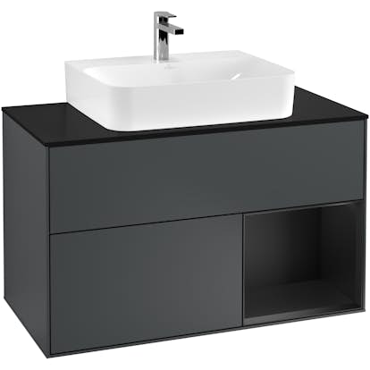 Tvättställsskåp Villeroy & Boch Finion med 2 Lådor Hylla och Bänkskiva för Centrerat Tvättställ