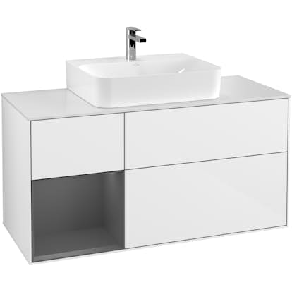 Tvättställsskåp Villeroy & Boch Finion med 3 Lådor Hylla och Bänkskiva för Centrerat Tvättställ
