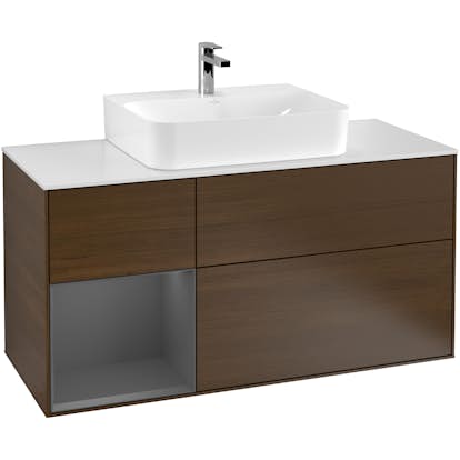 Tvättställsskåp Villeroy & Boch Finion med 3 Lådor Hylla och Bänkskiva för Centrerat Tvättställ