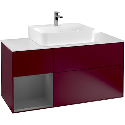 Tvättställsskåp Villeroy & Boch Finion med 3 Lådor Hylla och Bänkskiva för Centrerat Tvättställ