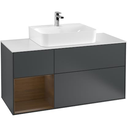 Tvättställsskåp Villeroy & Boch Finion med 3 Lådor Hylla och Bänkskiva för Centrerat Tvättställ