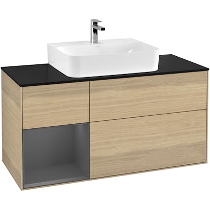 Tvättställsskåp Villeroy & Boch Finion med 3 Lådor Hylla och Bänkskiva för Centrerat Tvättställ