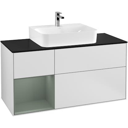 Tvättställsskåp Villeroy & Boch Finion med 3 Lådor Hylla och Bänkskiva för Centrerat Tvättställ