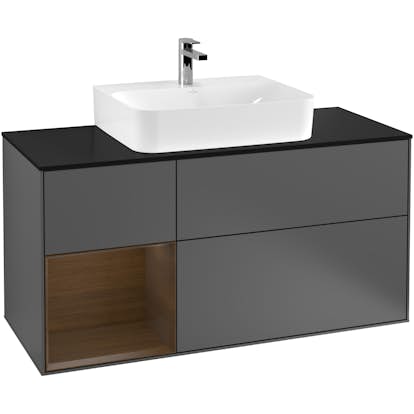 Tvättställsskåp Villeroy & Boch Finion med 3 Lådor Hylla och Bänkskiva för Centrerat Tvättställ
