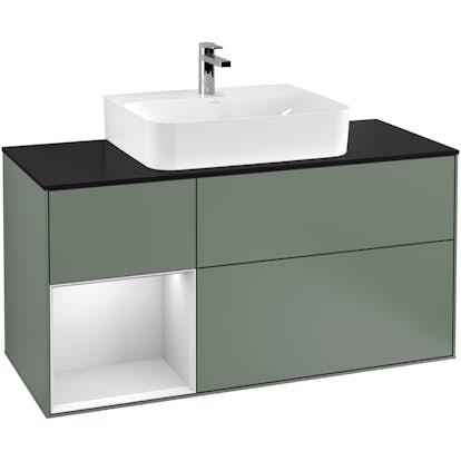 Tvättställsskåp Villeroy & Boch Finion med 3 Lådor Hylla och Bänkskiva för Centrerat Tvättställ