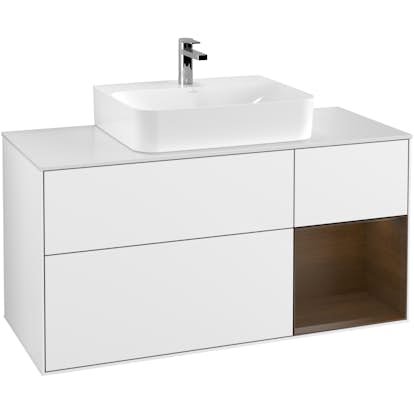 Tvättställsskåp Villeroy & Boch Finion med 3 Lådor Hylla och Bänkskiva för Centrerat Tvättställ