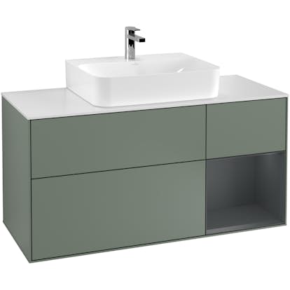 Tvättställsskåp Villeroy & Boch Finion med 3 Lådor Hylla och Bänkskiva för Centrerat Tvättställ