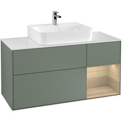 Tvättställsskåp Villeroy & Boch Finion med 3 Lådor Hylla och Bänkskiva för Centrerat Tvättställ