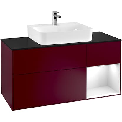 Tvättställsskåp Villeroy & Boch Finion med 3 Lådor Hylla och Bänkskiva för Centrerat Tvättställ