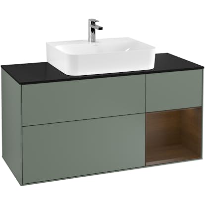 Tvättställsskåp Villeroy & Boch Finion med 3 Lådor Hylla och Bänkskiva för Centrerat Tvättställ
